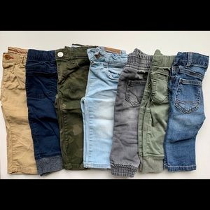 7 Pairs of Baby Boy, Toddler, Pants, 12m size